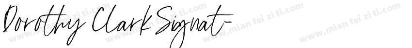 Dorothy Clark Signat字体转换